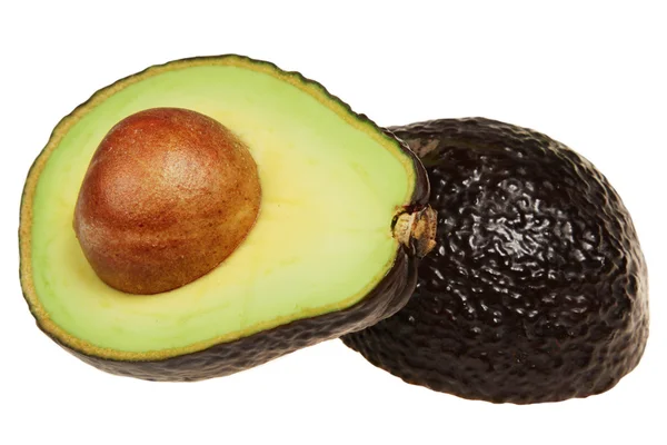 Avocado doormidden gesneden — Stockfoto