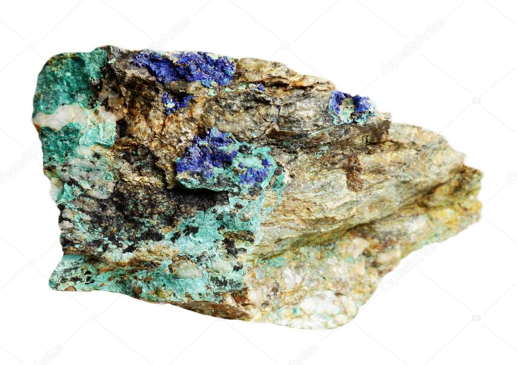 Copper minerals - lazurite, azurite, malachite 