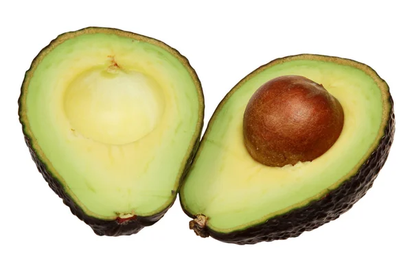 Avocado doormidden gesneden — Stockfoto