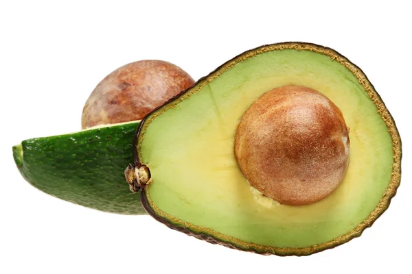 Avocado doormidden gesneden — Stockfoto