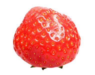 Beyaz arkaplanda çilek