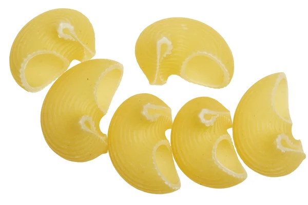 Dry macaroni on a white background — Stock Photo, Image
