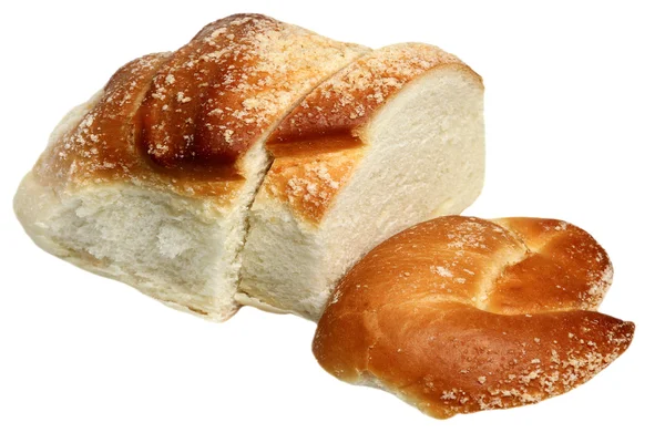 Brötchen auf weißem Hintergrund — Stockfoto