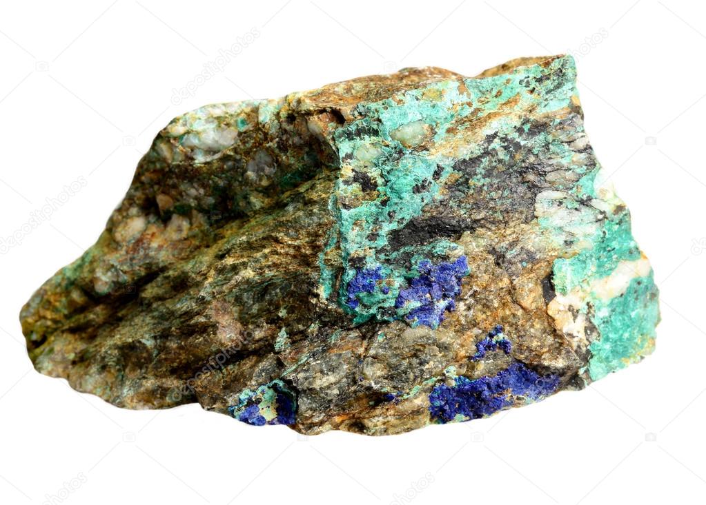 Copper minerals - lazurite, azurite, malachite 