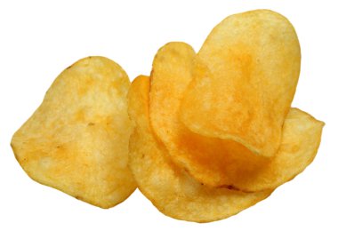 Beyaz arkaplanda çipler