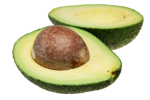 Avocado doormidden gesneden — Stockfoto