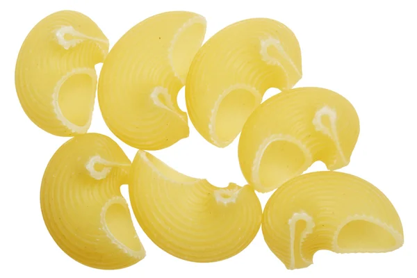 Dry macaroni on a white background — Stock Photo, Image