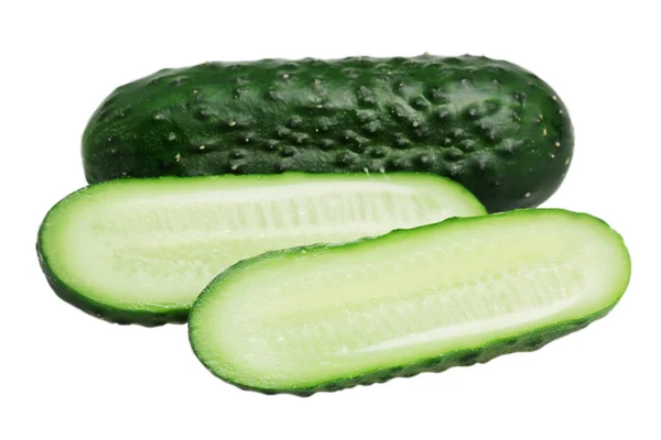 Zöld uborka fehér alapon — Stock Fotó