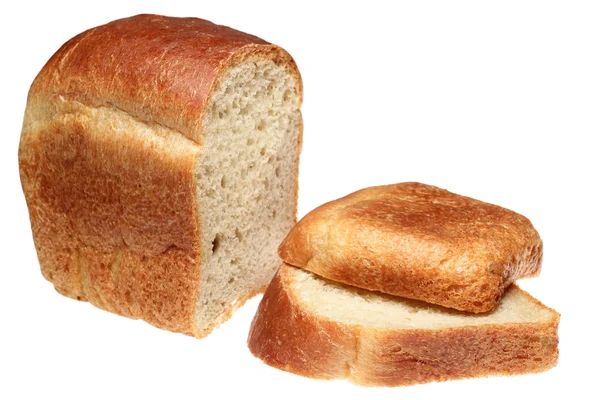Bochník chleba na bílém pozadí — Stock fotografie