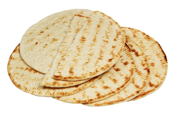 Pannkakor på en vit bakgrund — Stockfoto