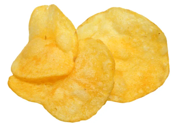 Chips på en vit bakgrund — Stockfoto