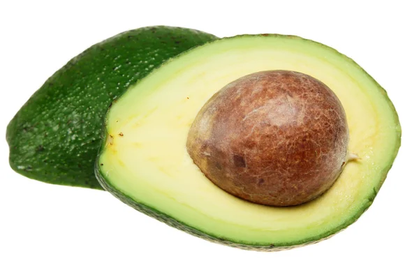 Avocado doormidden gesneden — Stockfoto