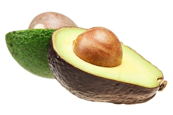 Avocado doormidden gesneden — Stockfoto