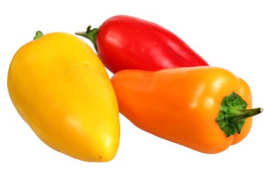 Beyaz arkaplanda biber