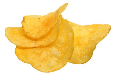 Beyaz arkaplanda çipler