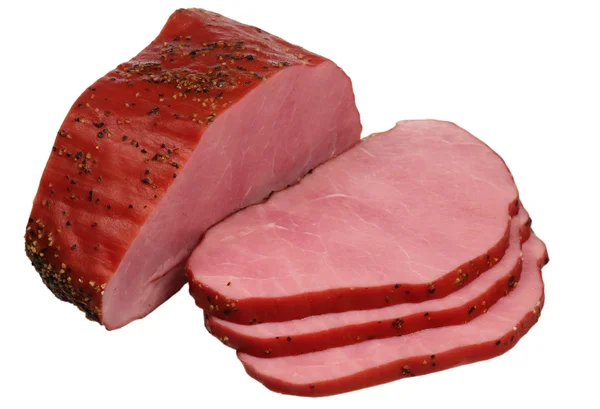 Stück Rindfleisch auf weißem Hintergrund — Stockfoto