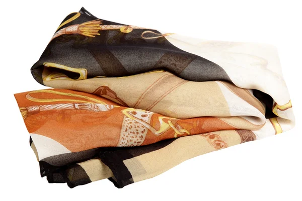 Cachecol de seda em um fundo branco — Fotografia de Stock
