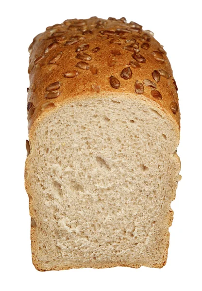 Beyaz arkaplanda ekmek — Stok fotoğraf