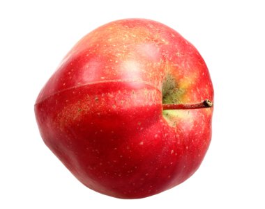 beyaz arkaplanda elma