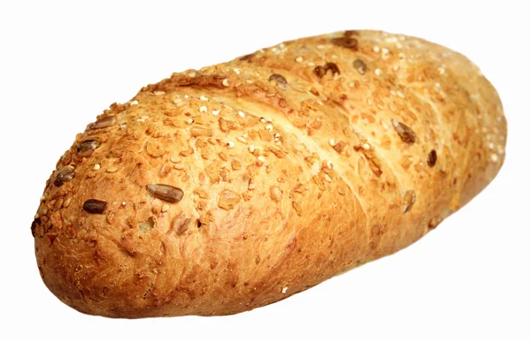 Μεγάλο καρβέλι ψωμί σε λευκό φόντο — Φωτογραφία Αρχείου
