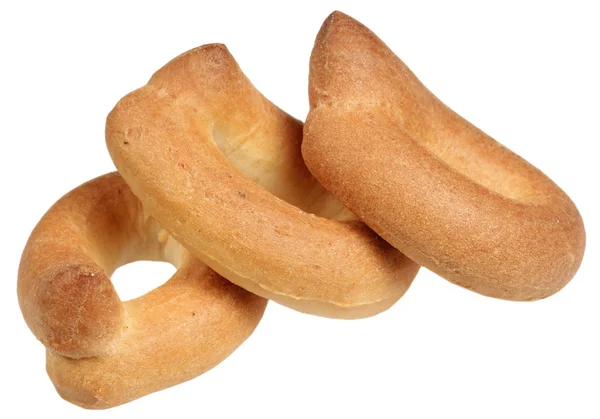 Bagels em um fundo branco — Fotografia de Stock