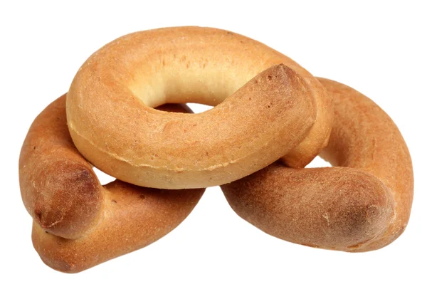 Bagels em um fundo branco — Fotografia de Stock