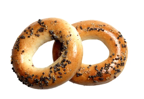 Bagel fehér alapon — Stock Fotó