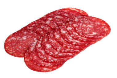 Beyaz arkaplanda sosis