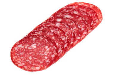 Beyaz arkaplanda sosis