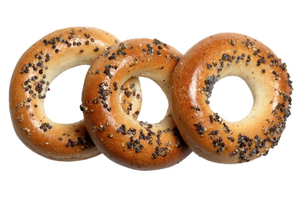 Bagels em um fundo branco — Fotografia de Stock