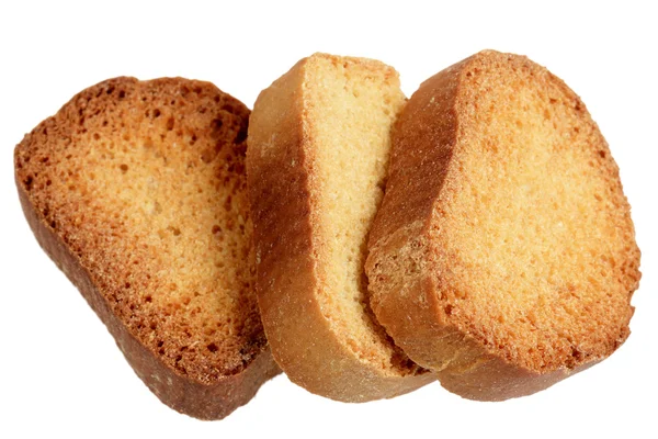 Galletas saladas sobre un fondo blanco —  Fotos de Stock