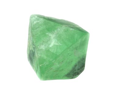 Beyaz bir arka plan üzerinde mineral florit