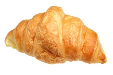 Beyaz arka planda kruvasan.