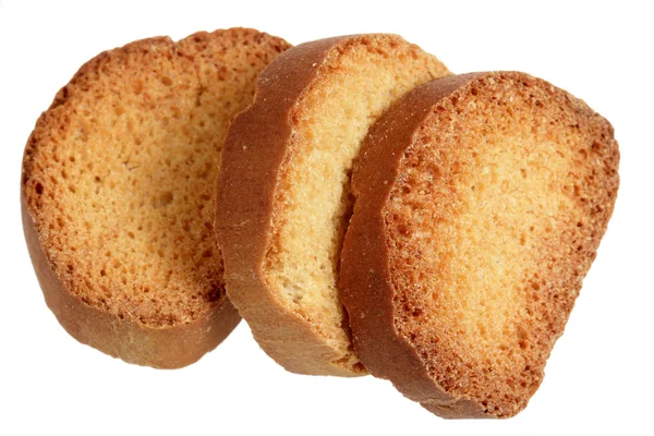 Galletas saladas sobre un fondo blanco — Foto de Stock