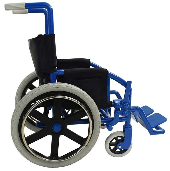 Fauteuil Roulant Bleu Pour Mobilité Des Patients Ayant Des Problèmes — Photo