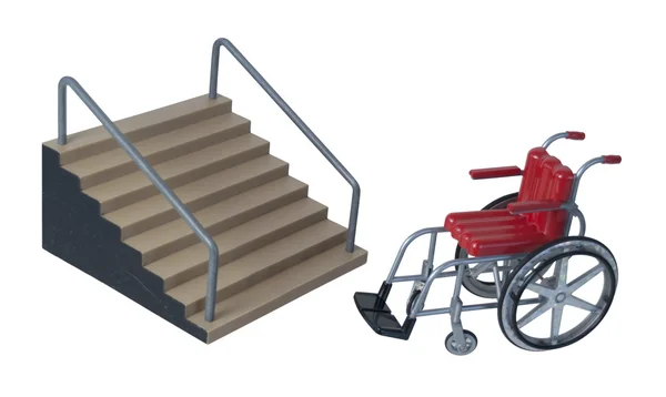 Stairs and Wheelchair — Stock Photo, Image