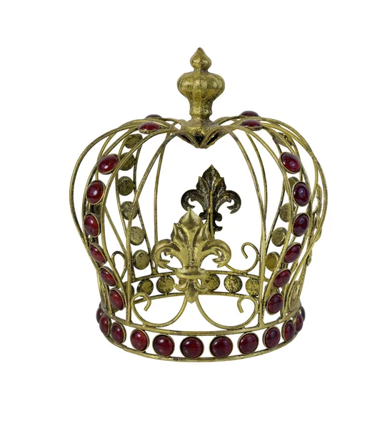 Röd pärla förskönat Crown — Stockfoto