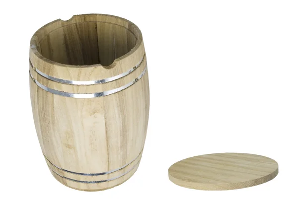 Wooden Barrel with Lid — Stock Photo, Image