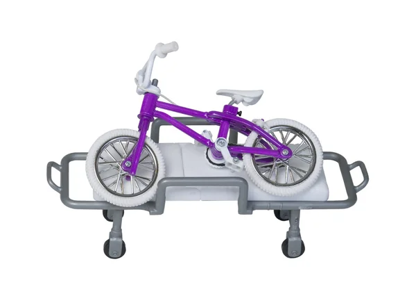 Bicycle Laying on a Hospital Gurney — Stock Photo, Image