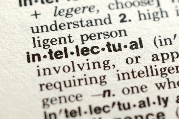 The Word Intellectual — Stock Photo, Image