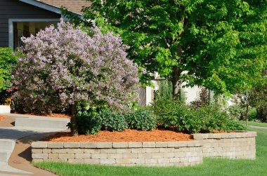 Landscaping and Retaining Wall clipart
