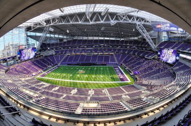 Balıkgözü görünümü Minnesota Vikings bize Minneapolis stadyumda banka