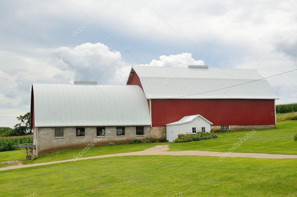 Red Barn on a Dairy Farm