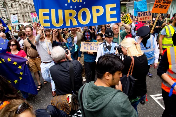 March for europe in London — Stock Photo, Image