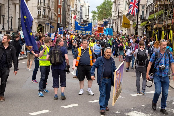 March for europe in London — Stock Photo, Image