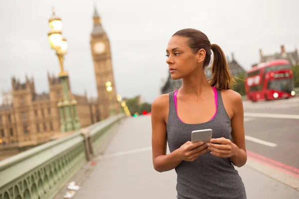 Fitness woman in london — Stock Photo, Image