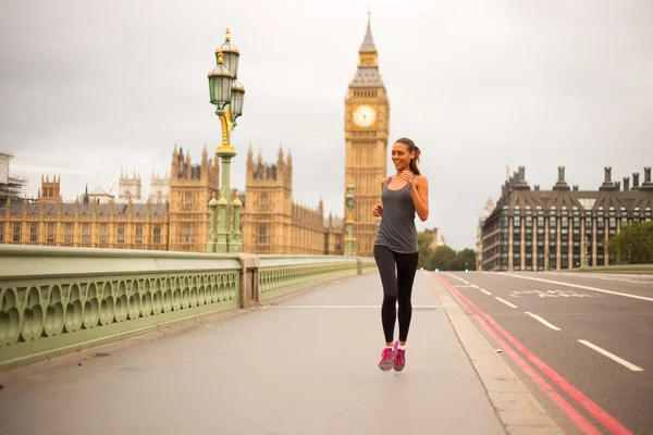 Fitness kvinna i london — Stockfoto