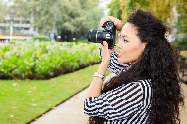 Camera girl — Stock Photo, Image