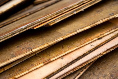 Eski ahşap zemin panoları