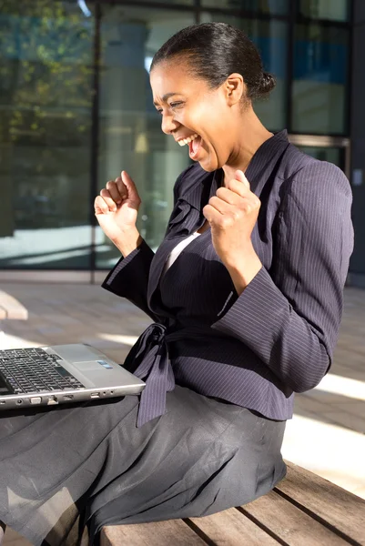 Happy business woman — Stock Photo, Image